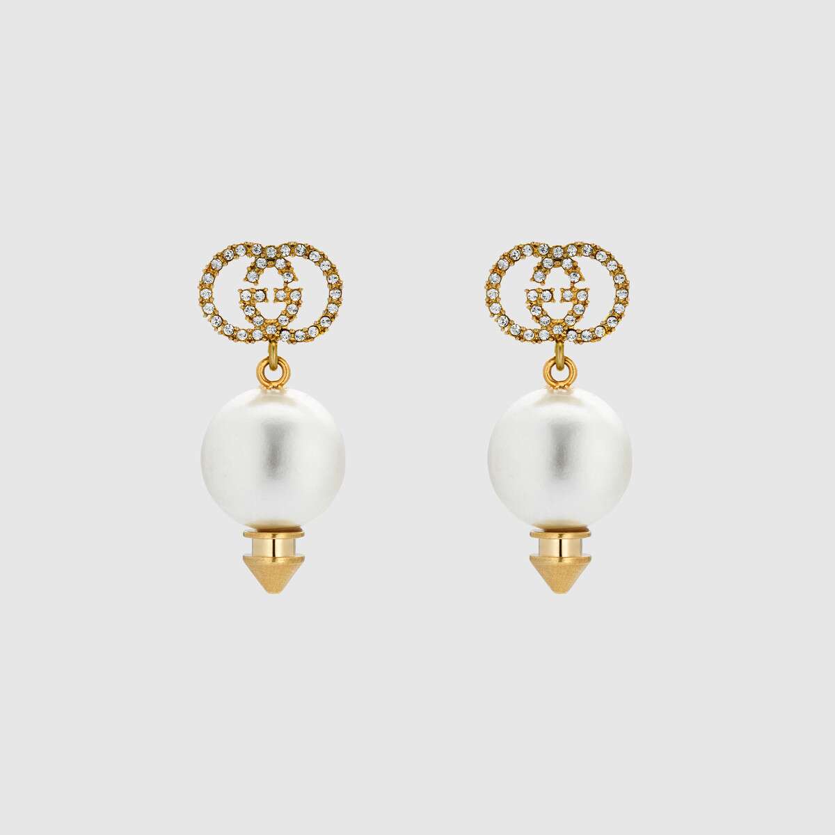 【gucci古驰 耳环】gucci 20春夏女士互扣式 g 珍珠耳环 582822 j1d51