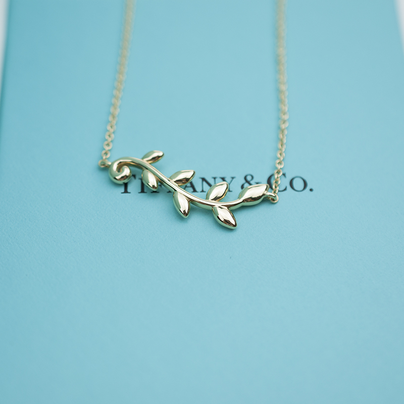 蒂芙尼 olive leaf蔓枝橄榄枝手链手镯 18k黄金色花枝手链 34941009