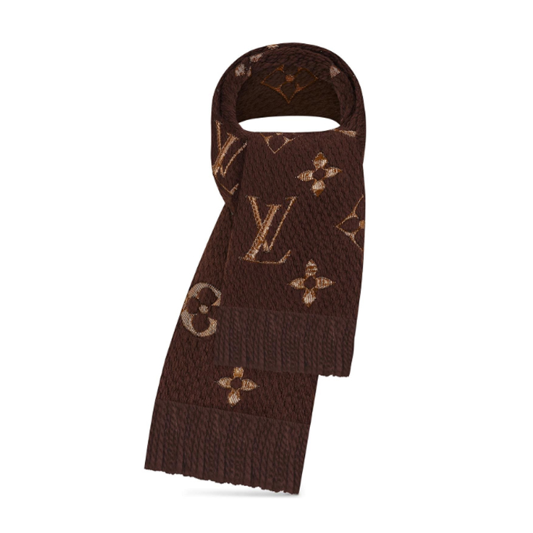 【爆款现货】louis vuitton/路易威登 lv围巾 经典棕色羊毛围巾 m7