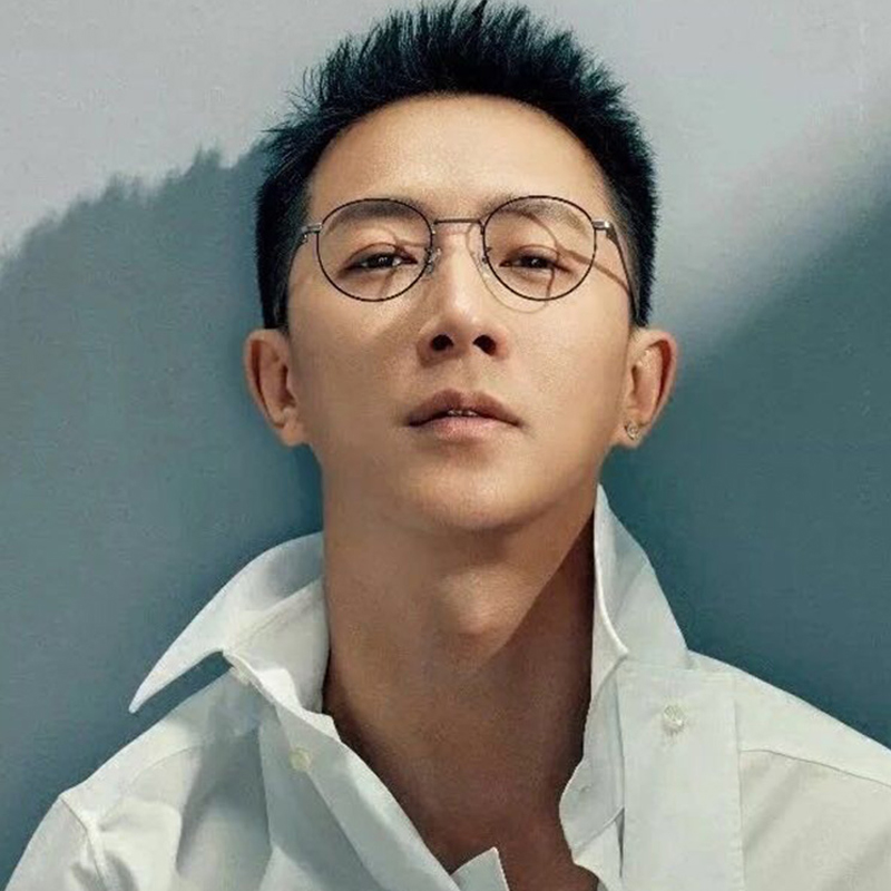 男女款钛架全框复古圆形圆框近视镜框韩庚高以翔明星同款光学镜0993/f