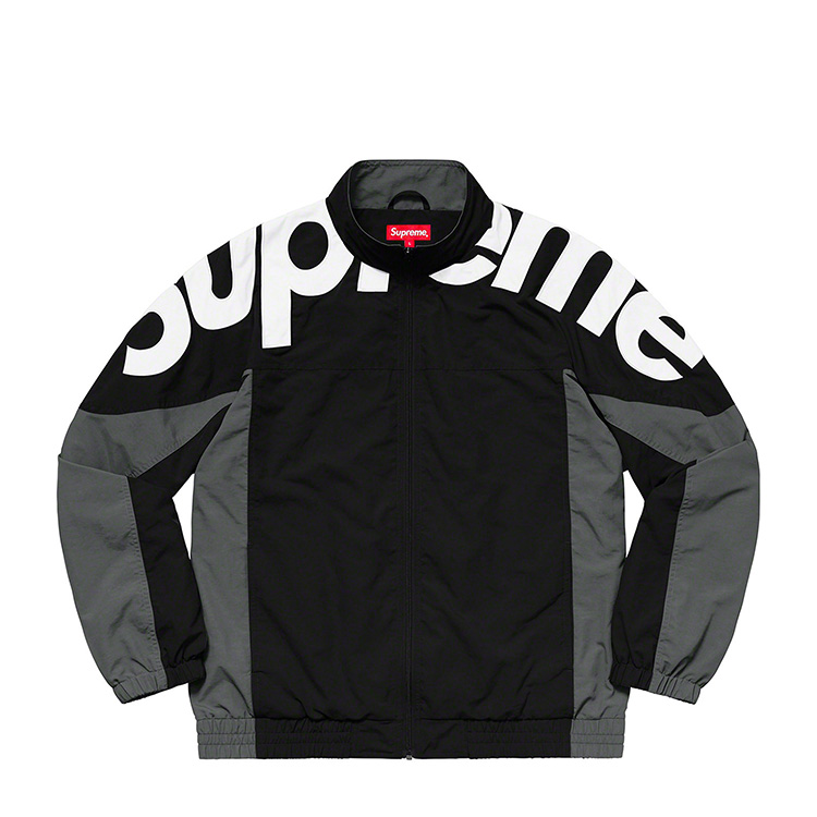 supreme 19fw shoulder logo track jacket拼色校服夹克外套