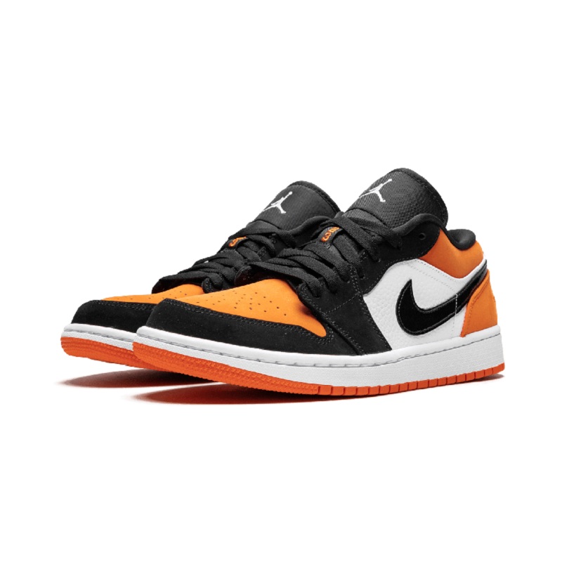 乔丹air jordan 1 low aj1 2018年夏季 扣碎篮板 低帮 黑白橙 男士