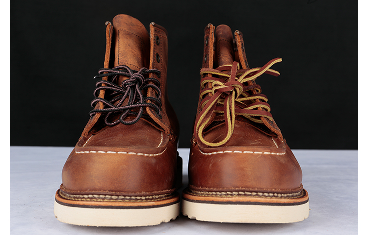 红翼red wing 1907 疯马皮 皮质 鞋带 阿美咔叽 经典 复古 工装靴