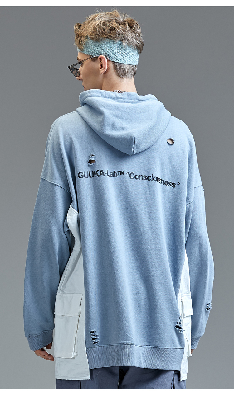 guuka 古由卡 潮牌卫衣 男士 运动卫衣 帽衫 运动 休闲 套头衫 秋冬