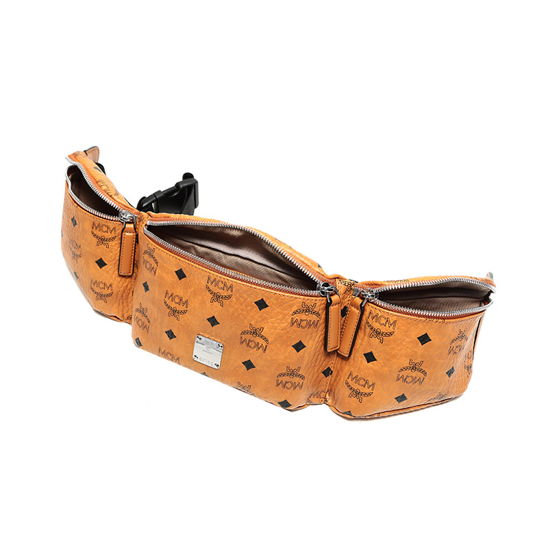 19秋冬mcm/mcm男士涂层帆布大号胸包腰包单肩包mul9ajv60