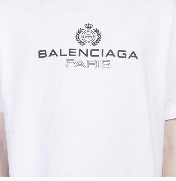 balenciaga 巴黎世家 19秋冬 男士棉质经典logo徽标印花圆领短袖t恤