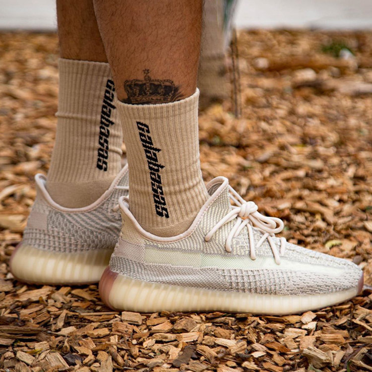 adidas 阿迪达斯 情侣款 柠檬 拼接 yeezy boost 350 v2 citrin 跑步