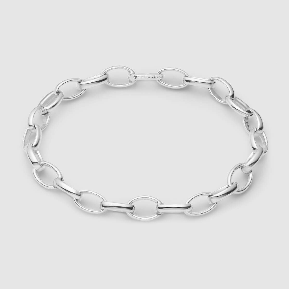 【gucci古驰 手镯】gucci 20春夏男士银色装饰手镯 455261 j8400 8106