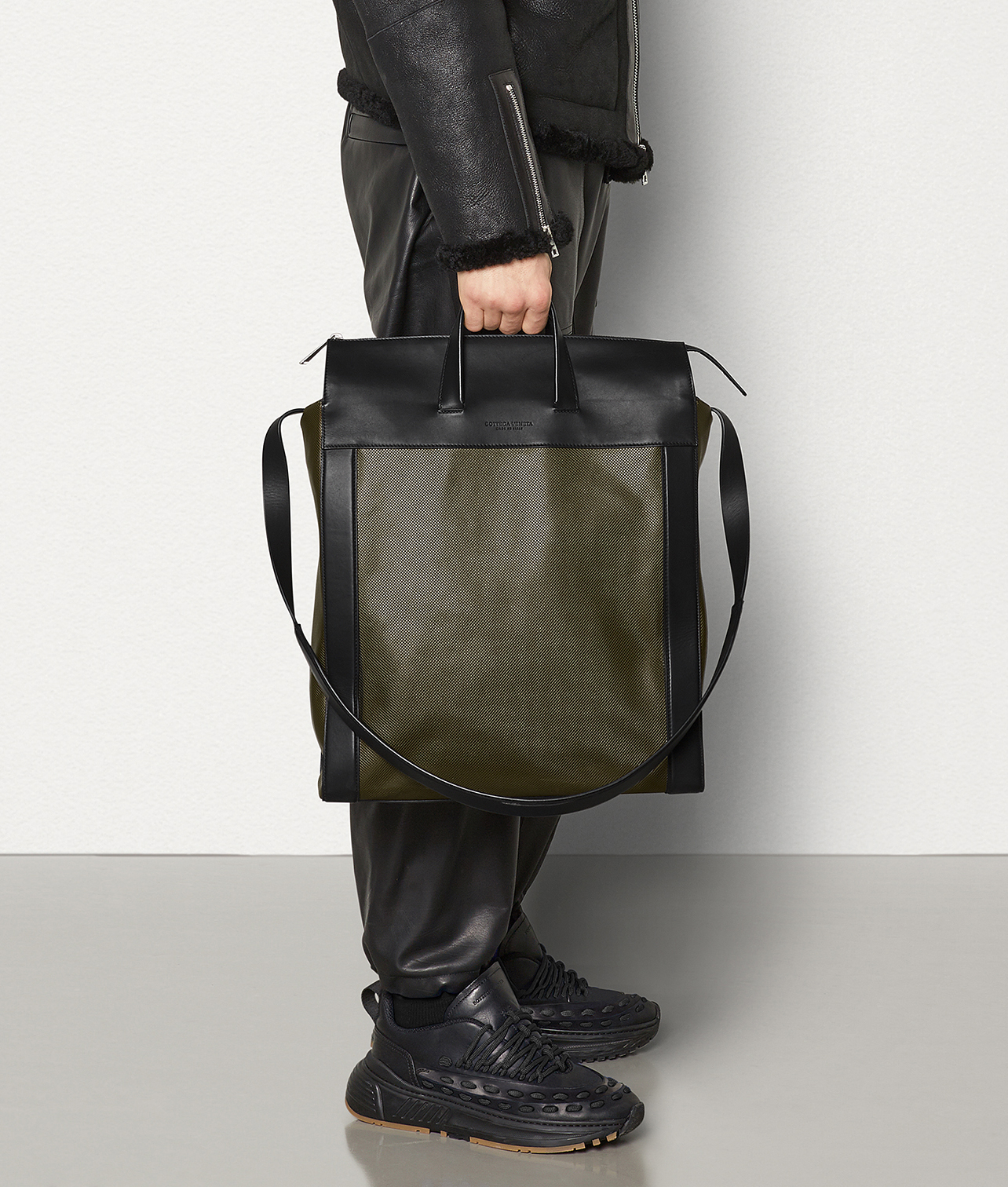 bottega veneta 19秋冬男士中号marcopolo小牛皮托特购