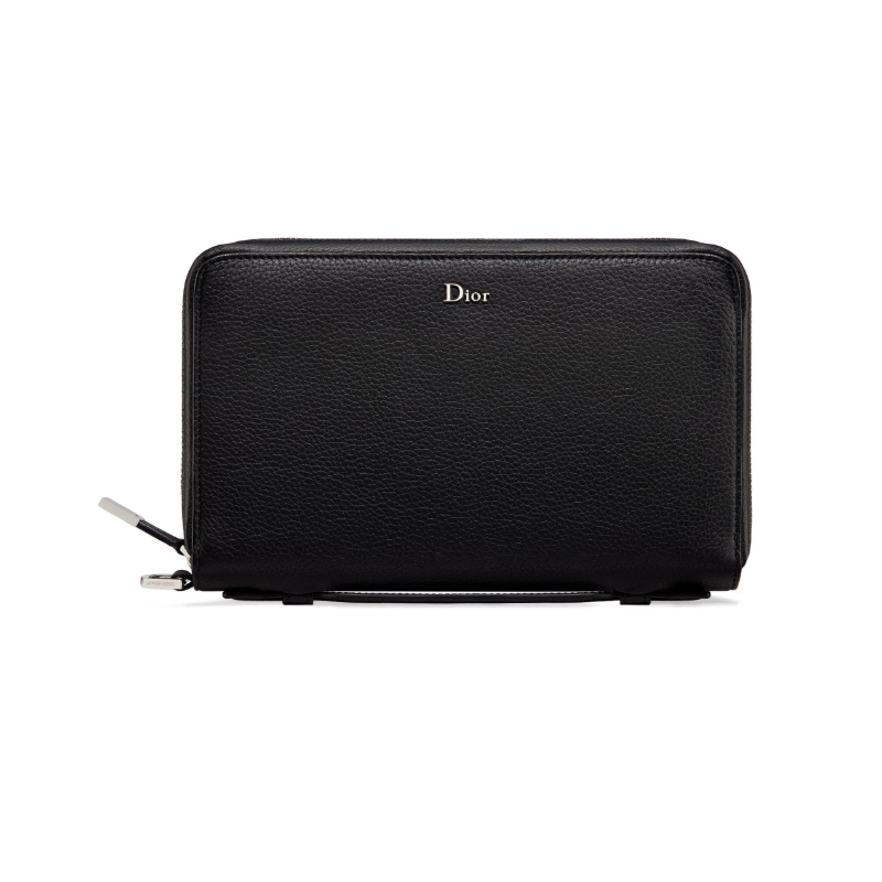 【包邮包税】dior/迪奥  19秋冬男士新款黑色粒面小牛皮手拿包 2dsbc