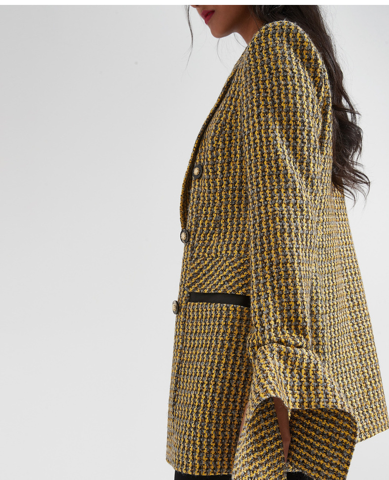 womenwear】2019冬季新品 女士夹克 喇叭袖修身夹克外套 440303