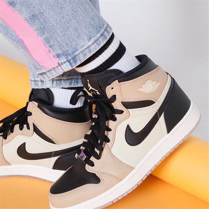 nike/耐克 情侣款 air jordan 1 aj1 黑卡其 珍珠奶茶 变色龙 休闲