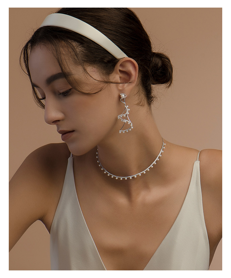 hefangjewelry/何方珠宝 芭蕾舞者系列 旋转芭蕾耳环 新娘婚纱超仙女