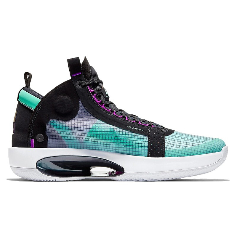 nike/耐克 air jordan 34 blue aj34 男款 镂空 冰蓝 低帮 运动休闲