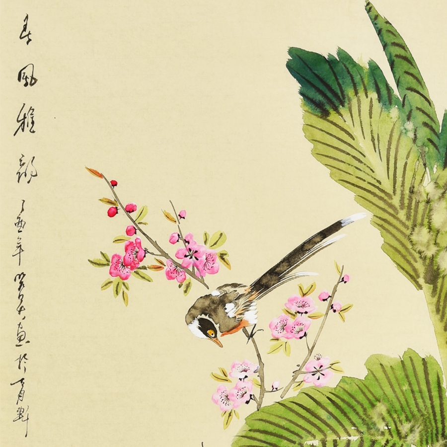 订制 秒杀-姜晓英《春风雅韵》/66x132cm/传统水墨