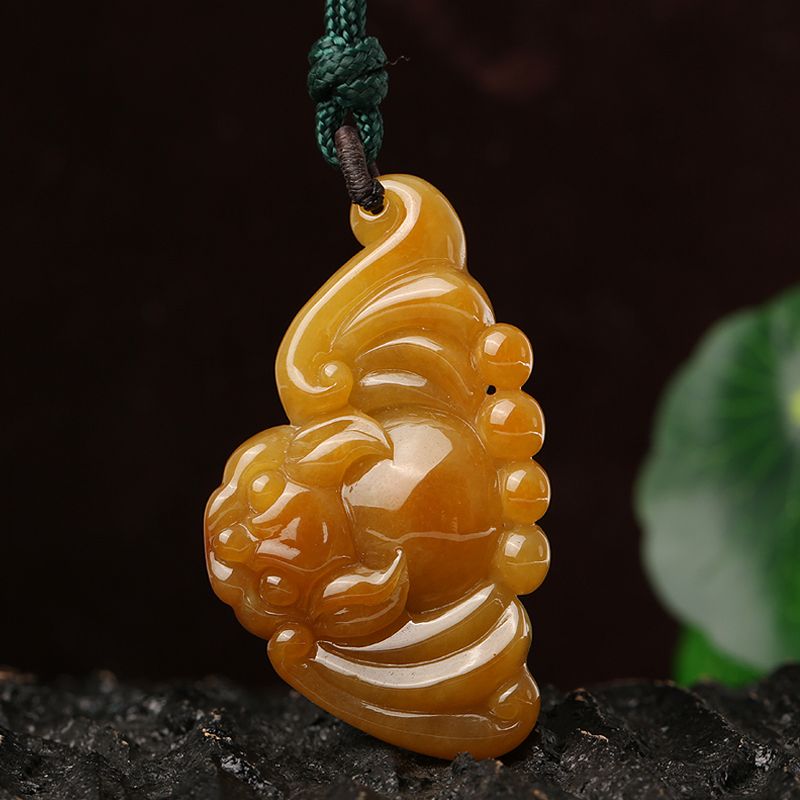 xiurui/琇瑞 蝙蝠葫芦翡翠吊坠项链