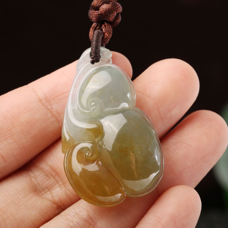 xiurui/琇瑞 葫芦双色翡翠吊坠项链【北京极速达】