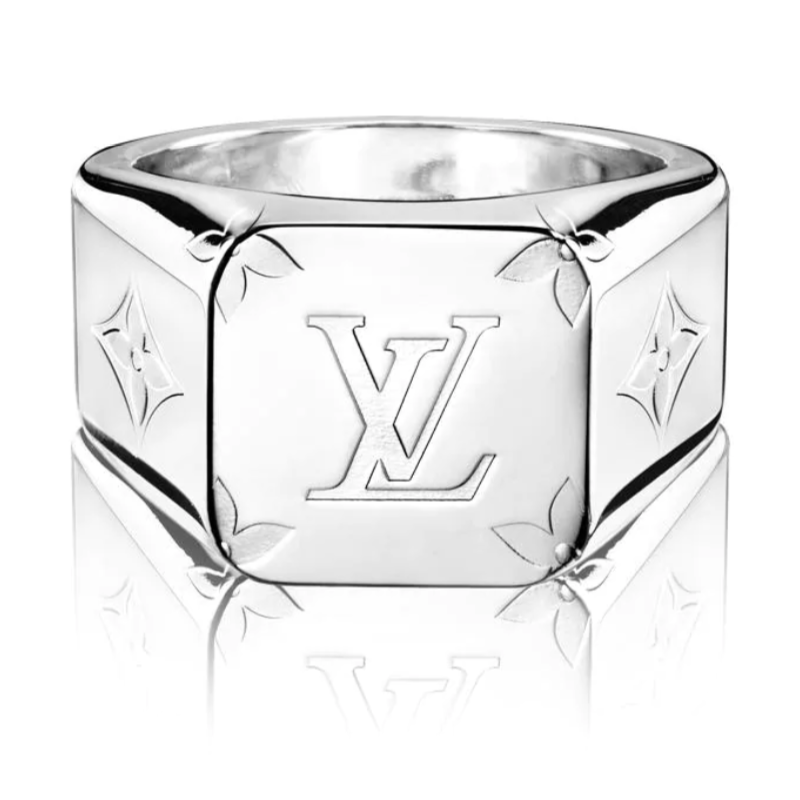 louis vuitton/路易威登 戒指/指环 m62487 男士 配饰 雕刻花纹