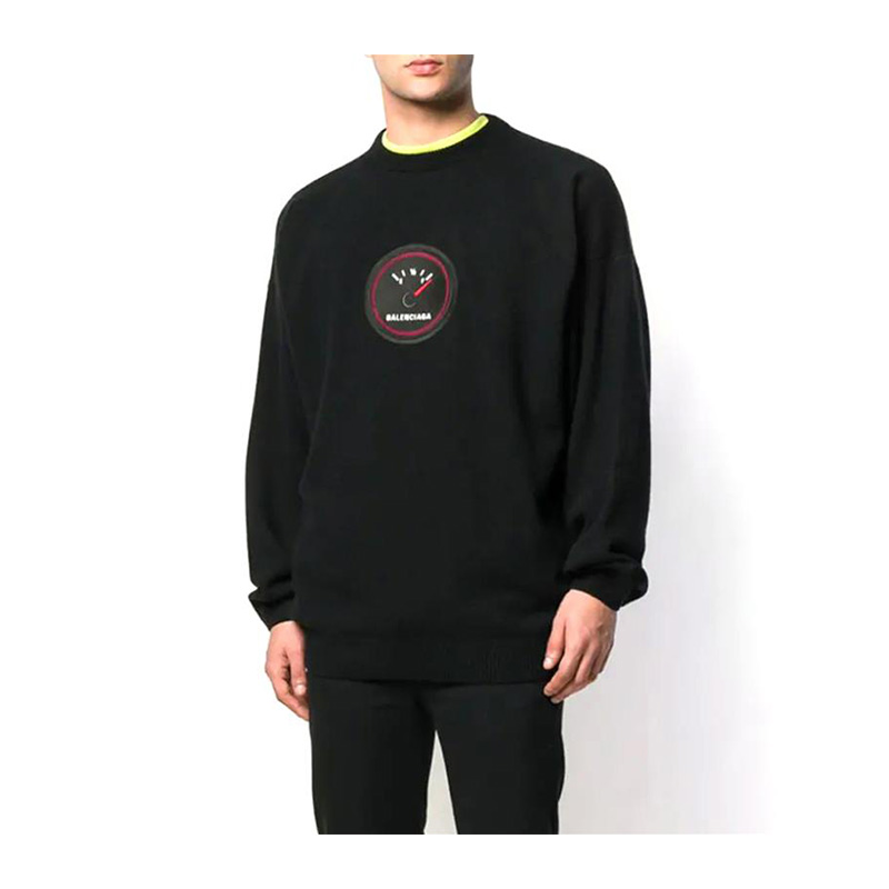 balenciaga/巴黎世家 19秋冬新款 speed 男士羊绒圆领运动衫卫衣 ms01