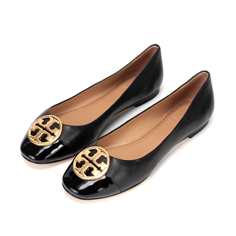 toryburch/汤丽柏琦女士皮革平底鞋船鞋46882