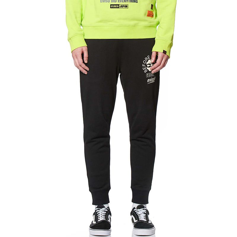 【evisu惠美寿 男士/运动裤】evisu/惠美寿 福神 19秋冬 男士黑色棉质