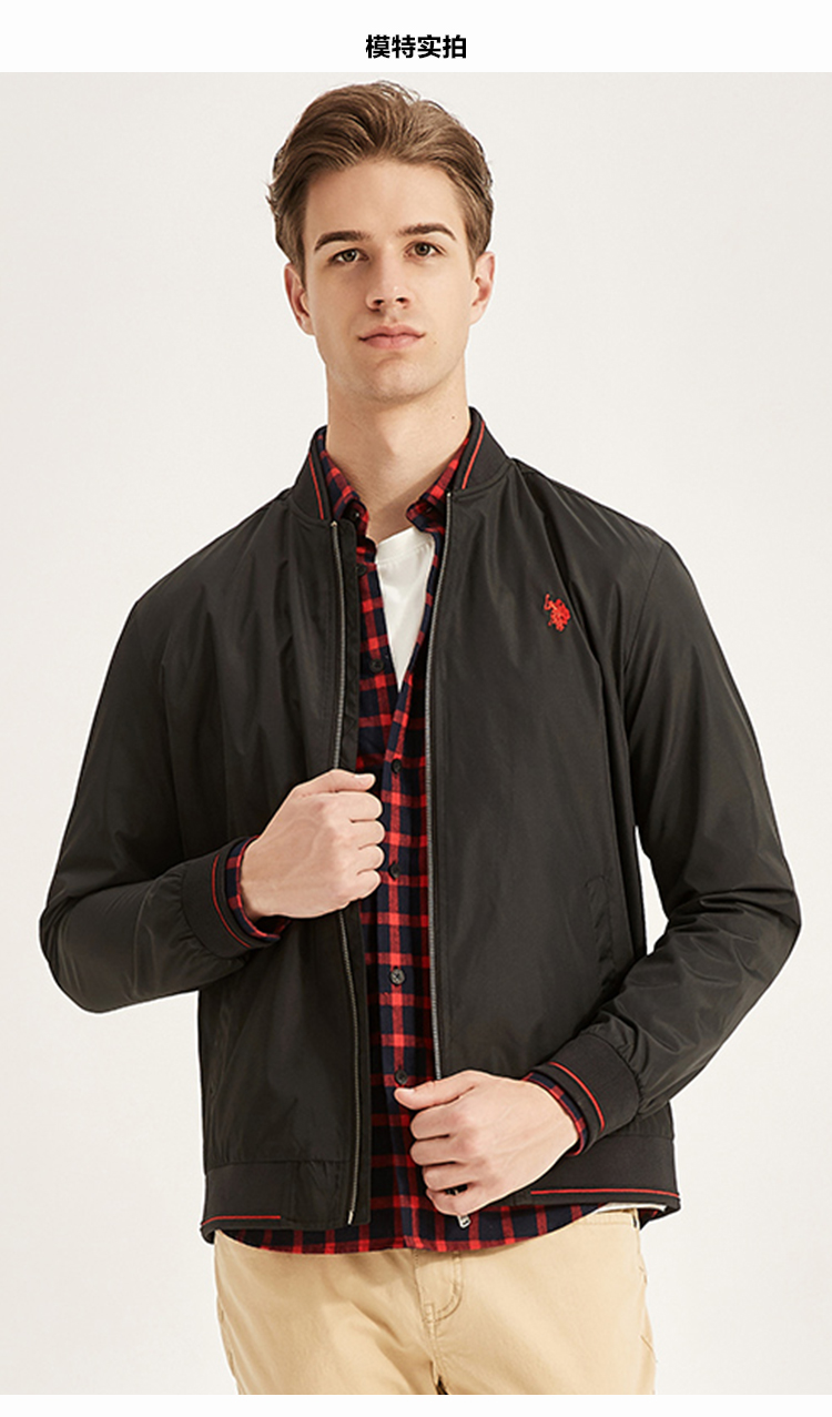 s.polo assn.美国马球协会男秋季薄款外套棒球领休闲男士夹克