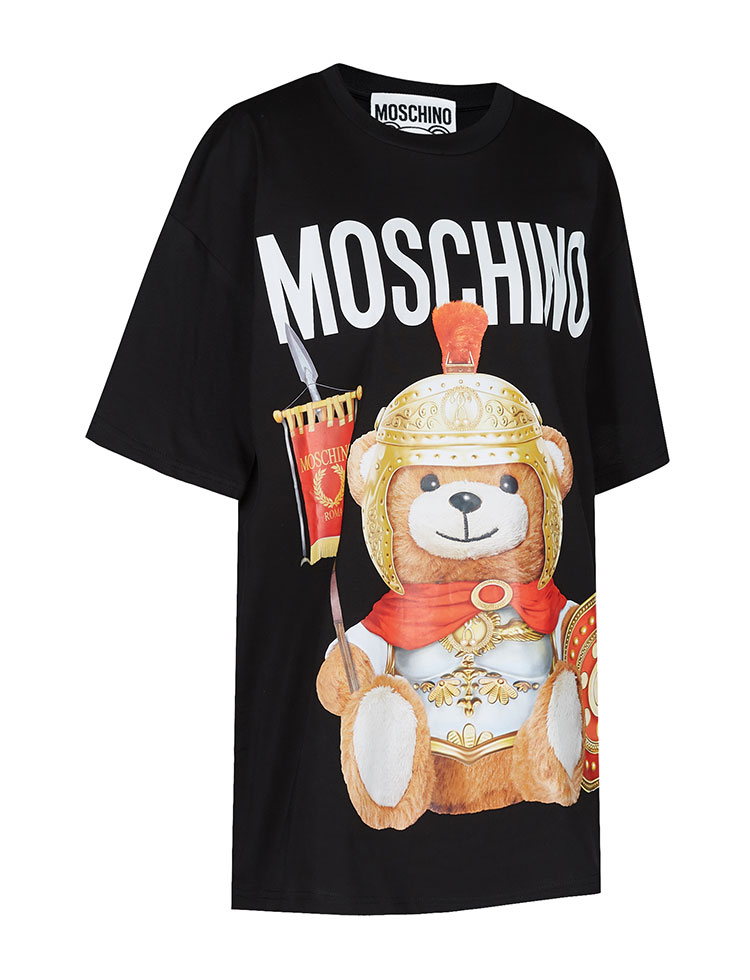 19秋冬moschino/莫斯奇諾女士【經典款】棉質小熊圖案t恤/女士短袖t恤