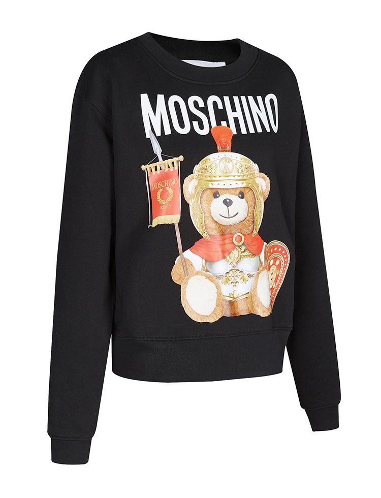 moschino/莫斯奇諾 【經典款】女士棉質小熊圖案衛衣/女衛衣 萌熊系列