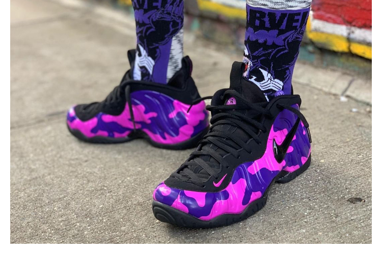 nike耐克 air foamposite pro紫迷彩泡 喷泡 运动 篮球鞋 624041-012