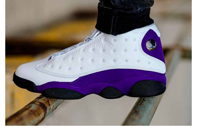 air jordan 13 aj13 湖人白紫 la 运动 篮球鞋 414571-105