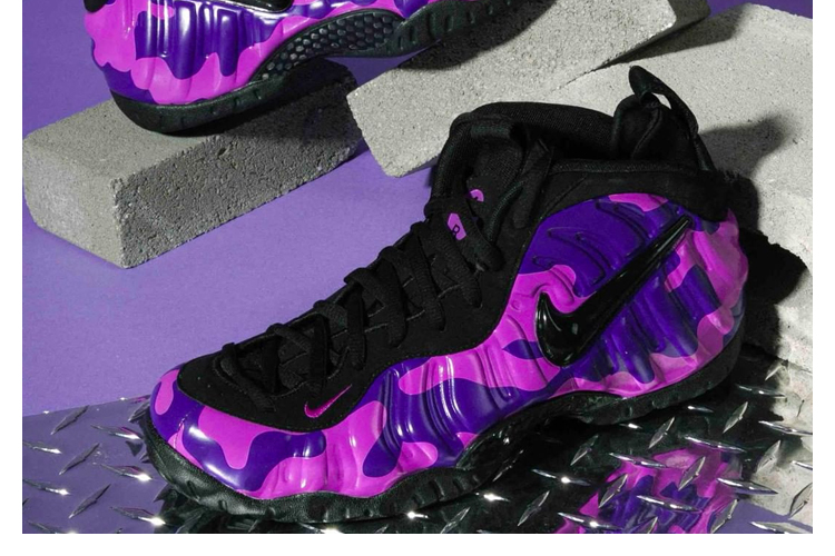 nike耐克 air foamposite pro紫迷彩泡 喷泡 运动 篮球鞋 624041-012