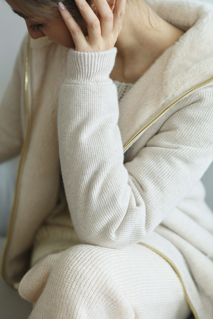 哥本哈根f号紫标小母貂 羊绒内里双面穿皮草外套