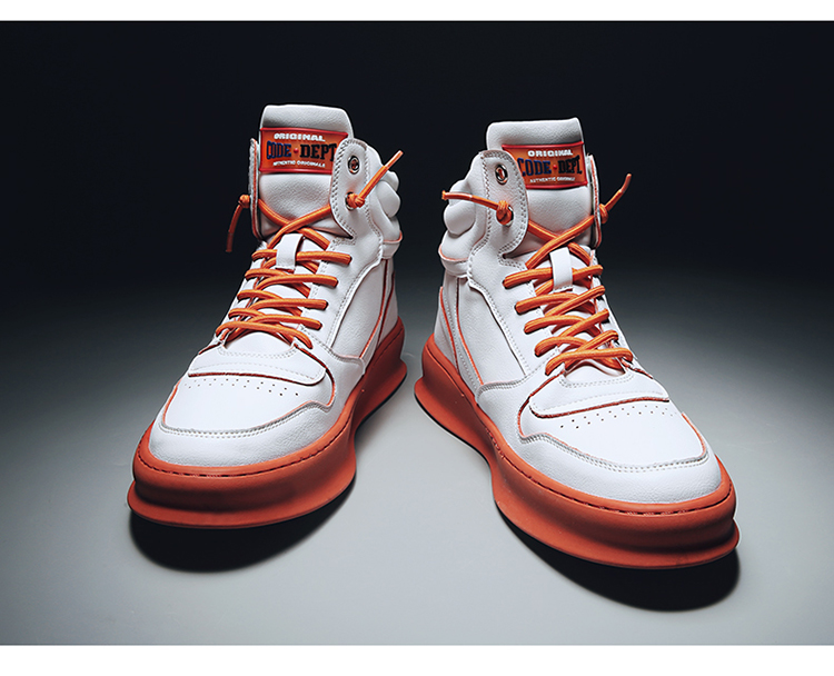 claw money 2019 秋冬新款 亮色 男士 高帮鞋 休闲 小白鞋 韩版 百搭