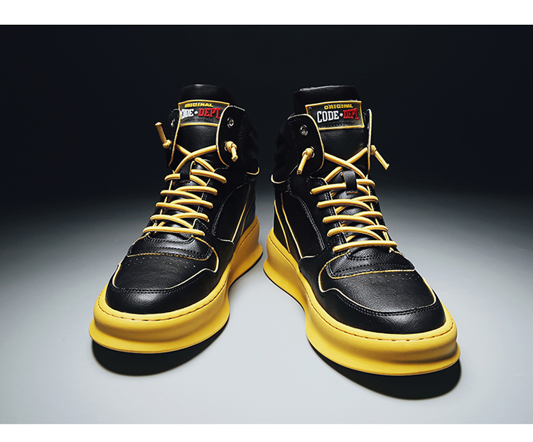 claw money 2019 秋冬新款 亮色 男士 高帮鞋 休闲 小白鞋 韩版 百搭