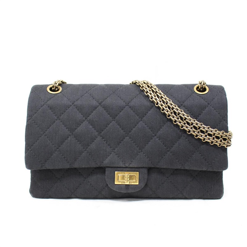 chanel/香奈儿2.55 牛仔布链条单肩包【a级已使用】