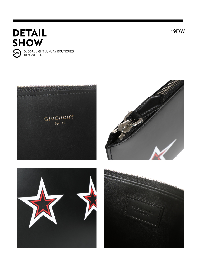givenchy/纪梵希 男士牛皮革时尚星星手拿包