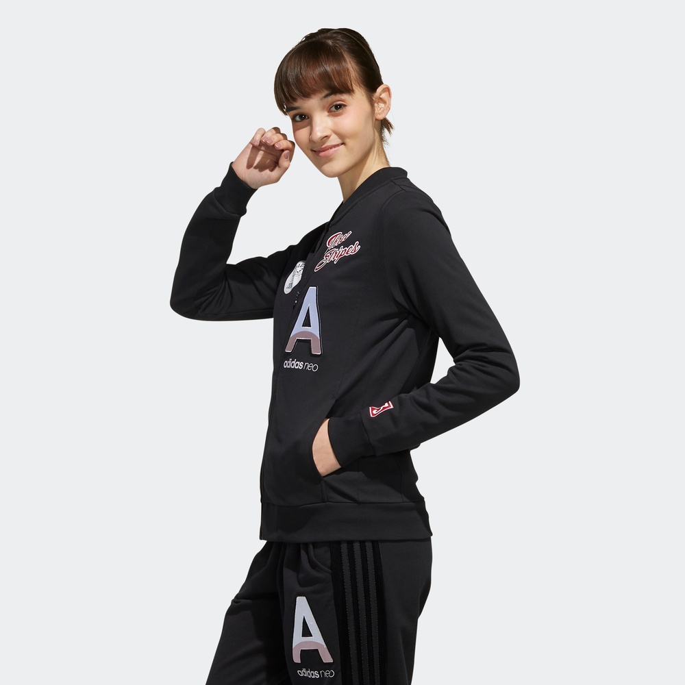 adidas阿迪达斯女装2019秋新款棒球服防风外套休闲运动夹克 服装 ei