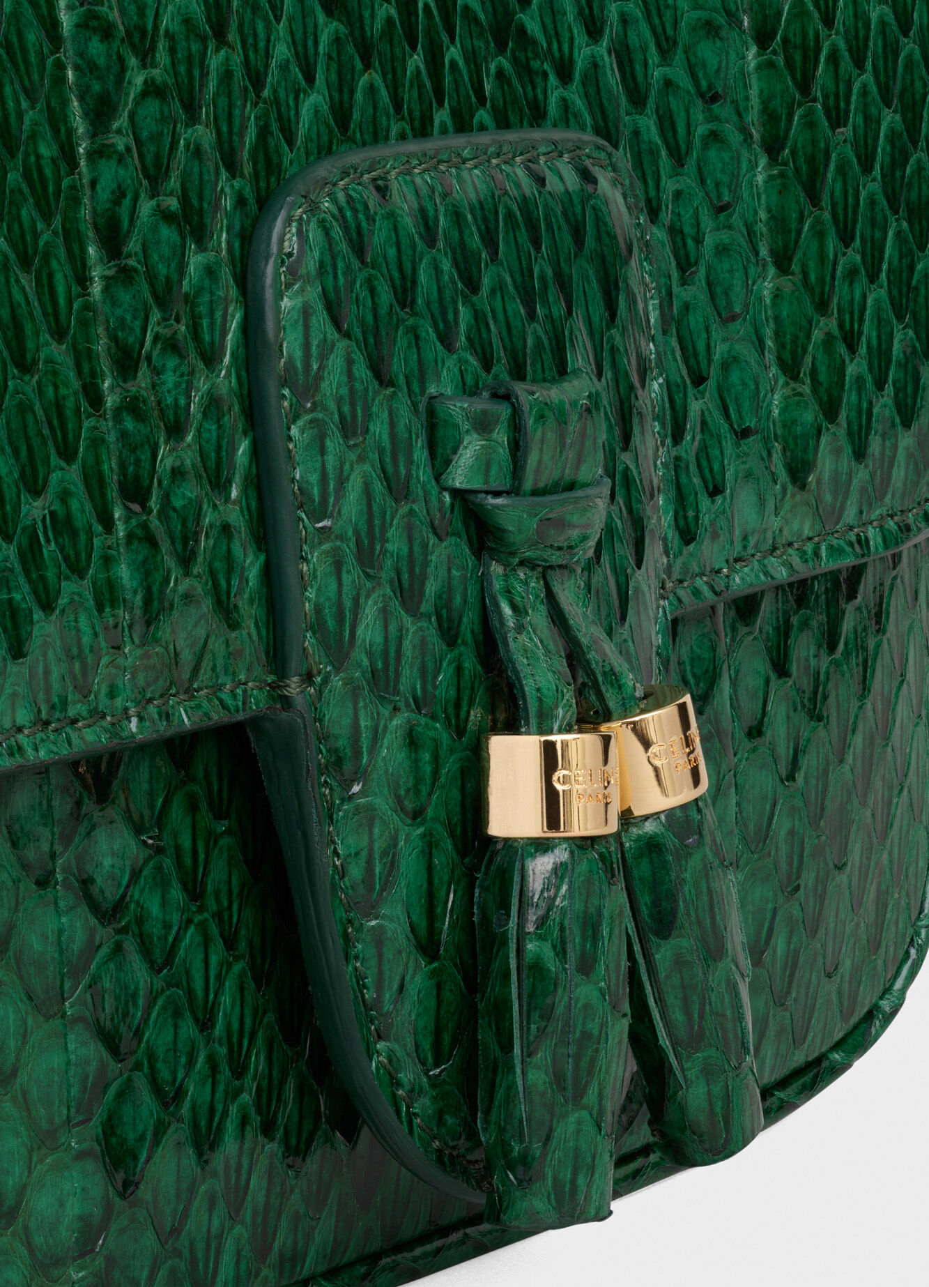 celine 19秋冬女士小号水蛇皮流苏手袋 190494bod.30ma 1周左右发货