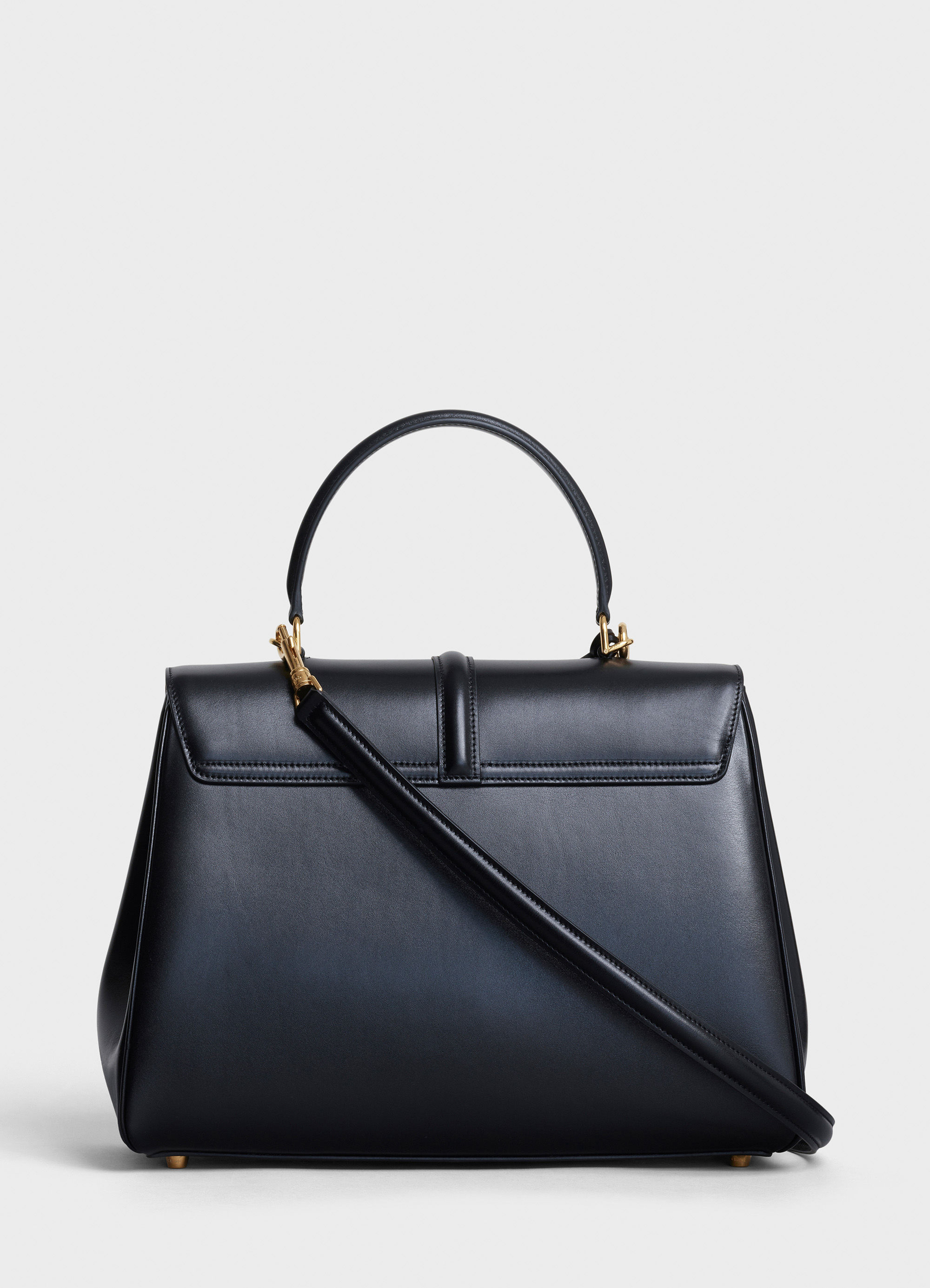 celine 19秋冬女士16 中号缎面小牛皮手袋 187373bey.