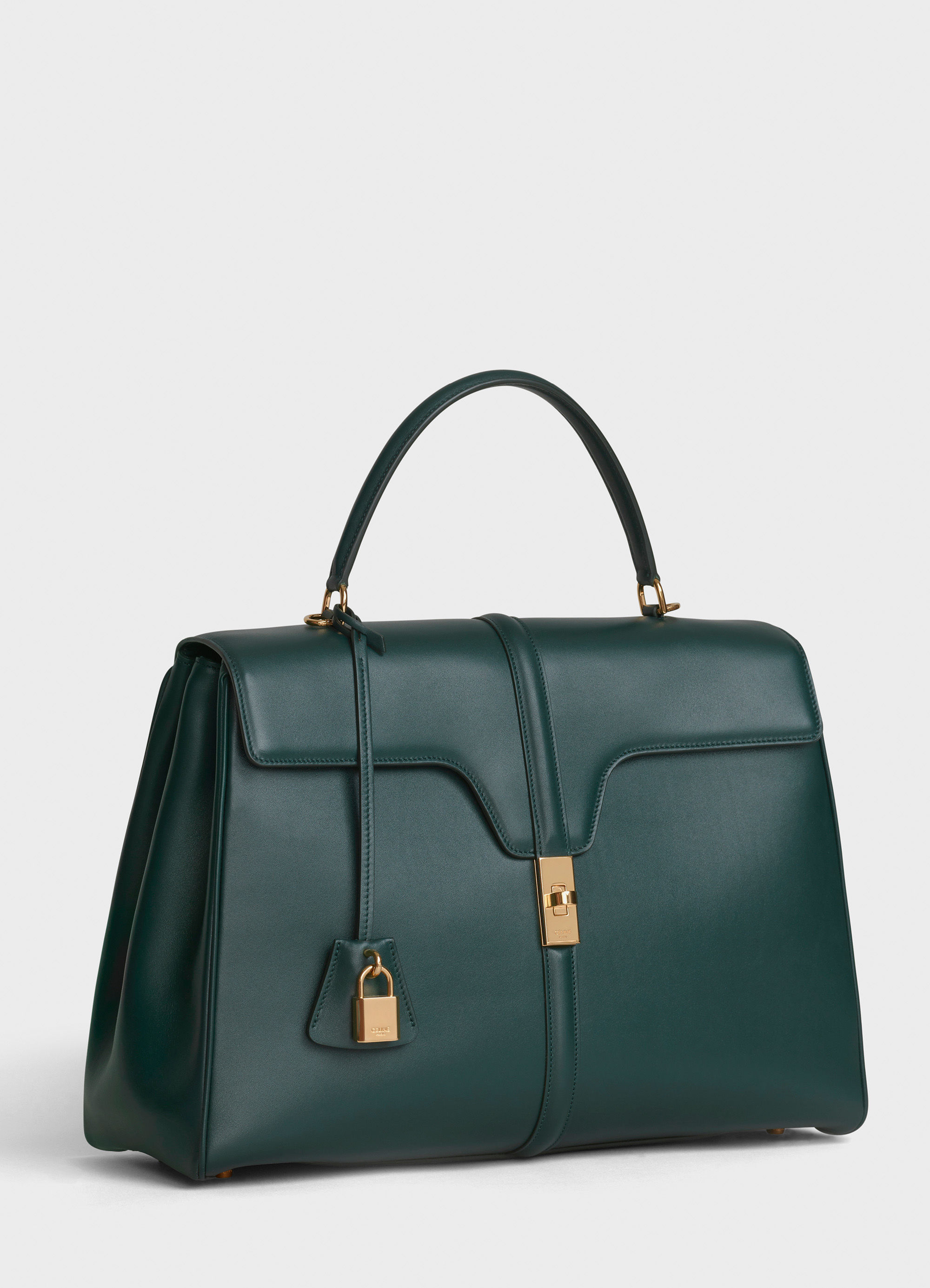 celine 19秋冬女士16大号缎面小牛皮手袋 187573bey.31an 1周左右发货