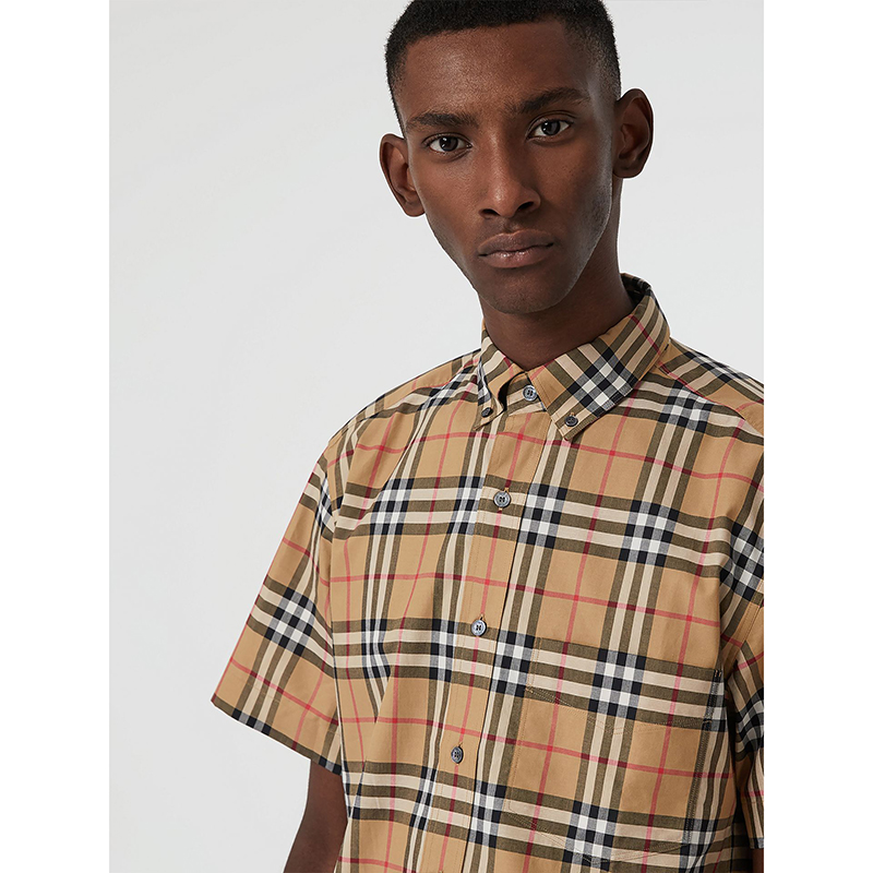 【burberry博柏利 男士短袖衬衫】burberry/博柏利【20春夏新款】男士