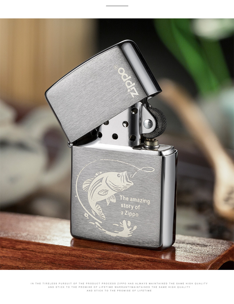 zippo 原裝正版zippo打火機 芝寶防風打火機 拉絲鍍鉻系列