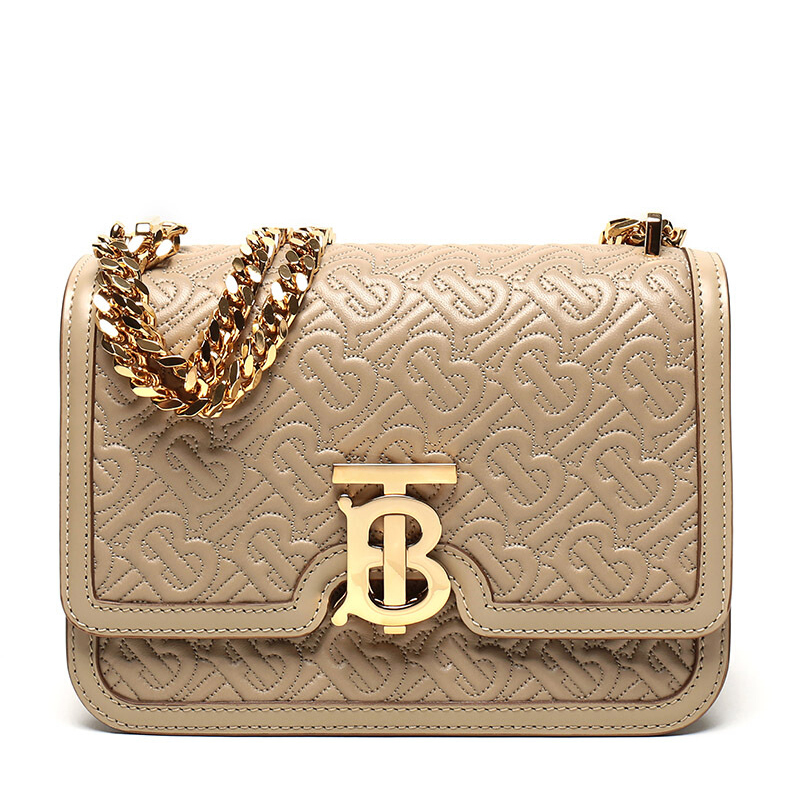 burberry/博柏利 巴宝莉女包 女士tb标识图案皮质小号斜挎包单肩包