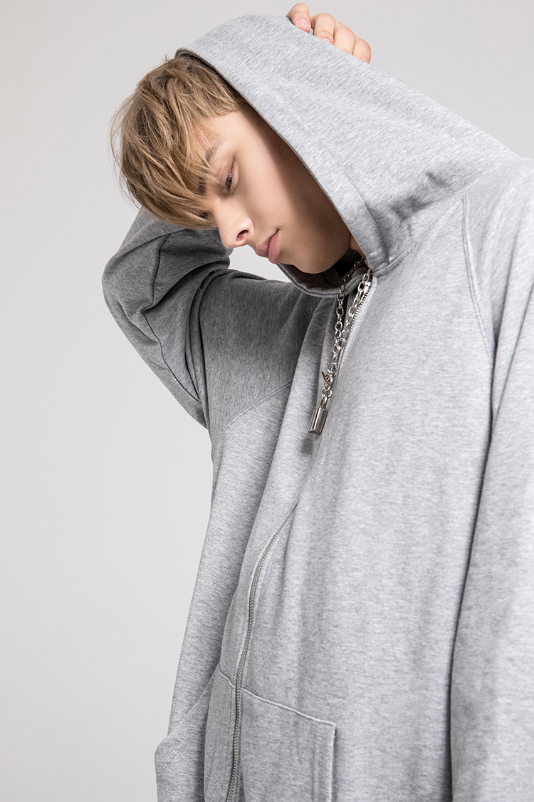 joespirit hoodies 新款 男性 欧美 宽松 运动风 拉链款 男士卫衣 连