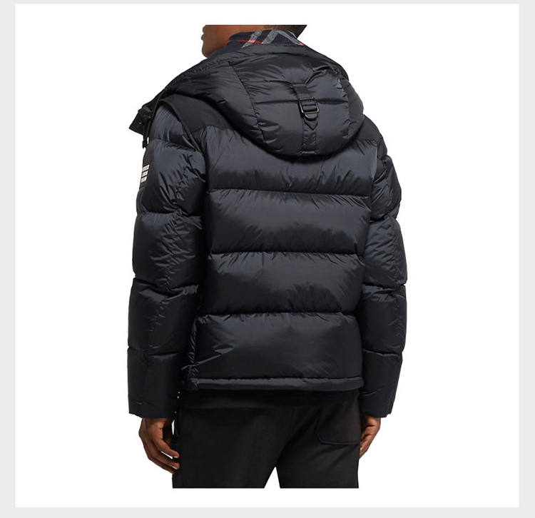burberry/博柏利 可拆式衣袖 连帽鹅绒男士羽绒服外套 8018731-e19f