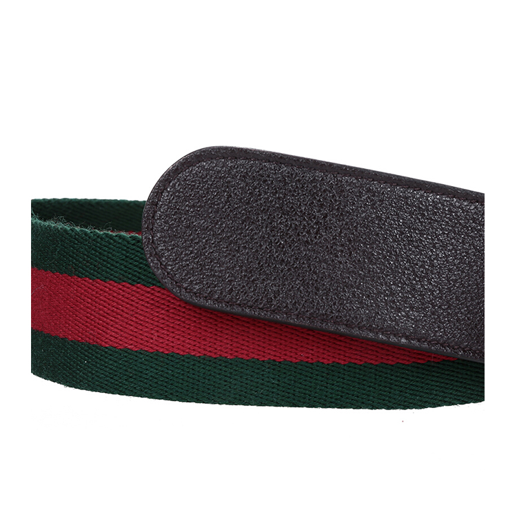 gucci/古驰双g红绿条帆布配皮中性款腰带409416he2at8664