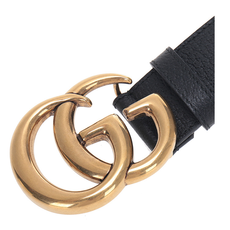 gucci/古驰颗粒牛皮金扣宽度4cm中性款式腰带406831dj20t1000