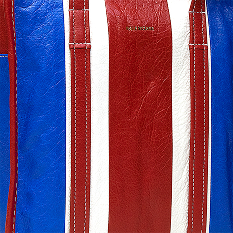 balenciaga/巴黎世家 女包 19秋冬新款女士中号 红白蓝拼色拉链皮革