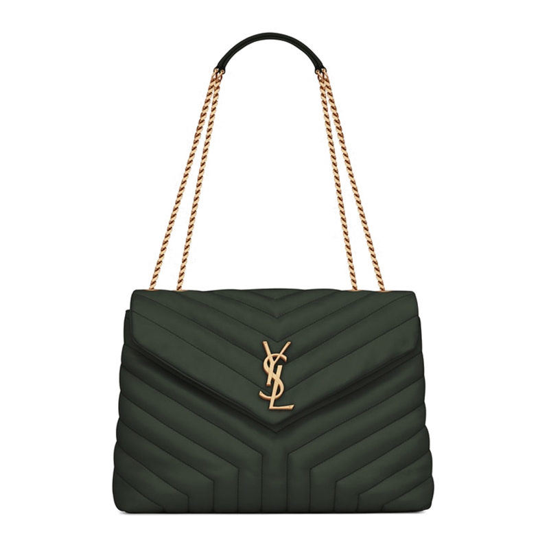 【包邮包税】ysl/圣罗兰 19秋冬新款 女士loulou 中号光滑小牛皮金扣