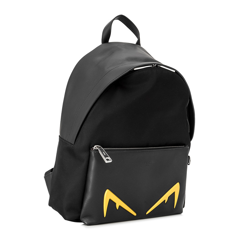 fendi/芬迪 男士尼龙皮革拉链怪兽眼睛手提双肩包 7vz04200a80if0r2a